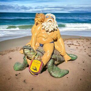 Conversation Starter FINE ART Thicc Couple Romantic Joyride on a Sea Turtle